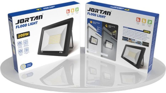 Jortan Στεγανός Προβολέας LED 200W Ψυχρό Λευκό 6500K IP66