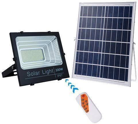 Hsl-1909-200w Ηλιακός Προβολέας LED 200W Ψυχρό Λευκό 6000K