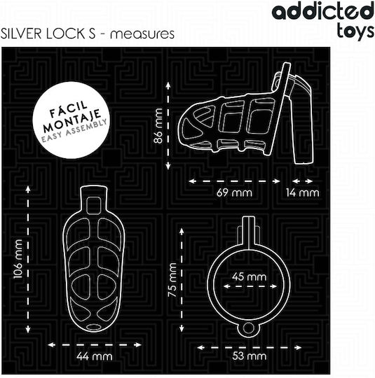 Addicted Toys Penis Cage in Silver Color