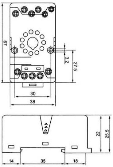 Relaisständer elektrische Schalttafel 10Stück 01.078.0090