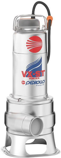 Pedrollo Vx 10/50-st Τριφασική Αντλία Ακαθάρτων / Λυμάτων 1hp 48SGV96E0AU