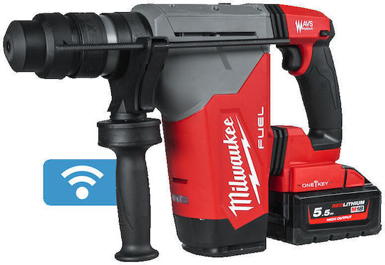 Milwaukee M18 FUEL ONEFHPX-552X Κρουστικό Σκαπτικό Πιστολέτο Μπαταρίας Brushless 18V 2x5.5Ah με Υποδοχή SDS Plus 4933478496