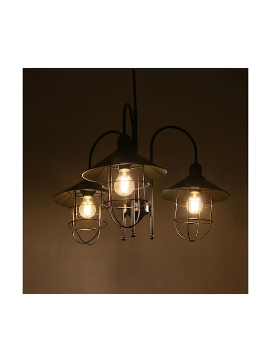 GloboStar Blazeo Hängelampe Schwarz Glocke mit Fassung E27 40x40x40cm.