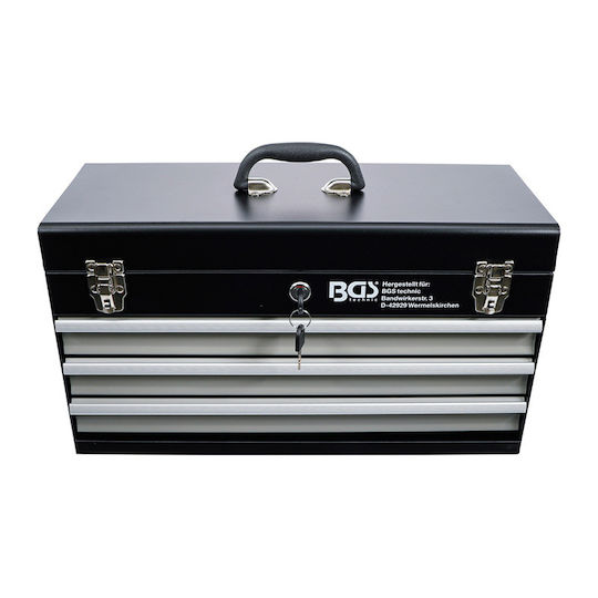 BGS Technic Metallic Tool Carrier with 3 Drawers W53.5xD29xH24cm