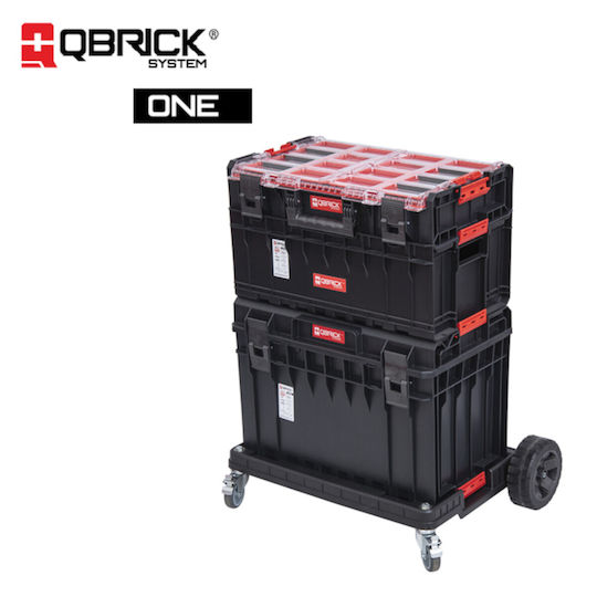 Qbrick Wheeled Plastic Tool Carrier with Toolbox