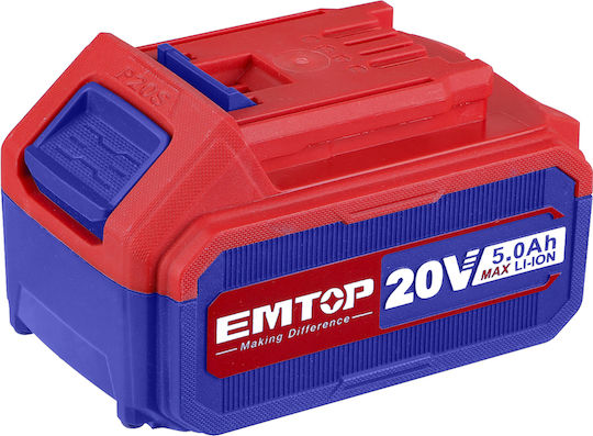 Emtop Werkzeugbatterie Lithium 20V mit Kapazität 5Ah