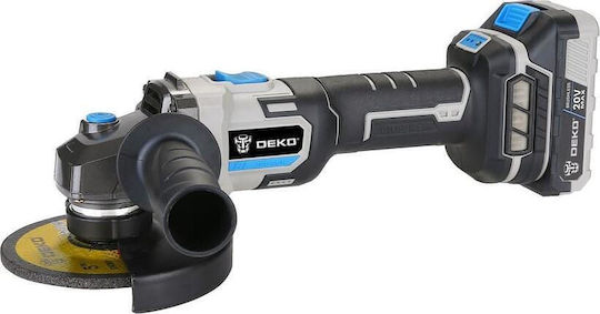 Deko DKAG20BL01-S5 Τροχός 125mm Μπαταρίας Brushless με Ρύθμιση Στροφών 1x4Ah