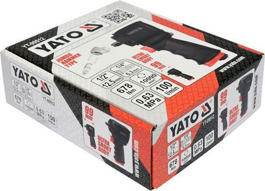 Yato YT-09512 Αερόκλειδο 1/2" με Μέγιστη Ροπή 69.14kgm
