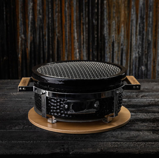 Yakiniku Κεραμική Ψησταριά Κάρβουνου 34.5x34.5εκ. Ιαπωνική Επιτραπέζια Στρογγυλή Ψησταριά Shichirin | Teppanyaki & Hibachi Grill