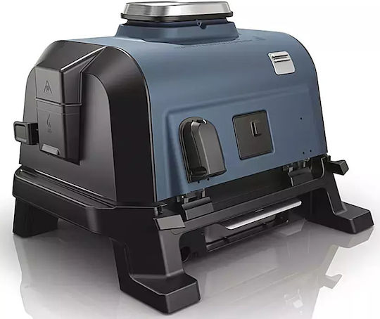 Ninja Woodfire Pro Connect XL Tischplatte Elektrogrill Geriffelte Platte 1700W mit Deckel und einstellbarem Thermostat
