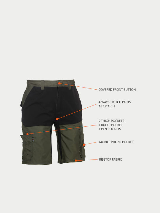 Herock Hespar Work Shorts Khaki