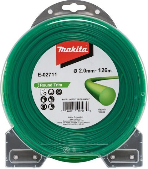 Makita Round Brush Cutter Trimmer Line 2mm 126m E-02711