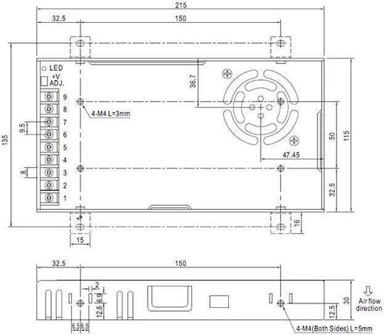 Mean Well Τροφοδοτικό Συστημάτων CCTV LRS-350-24