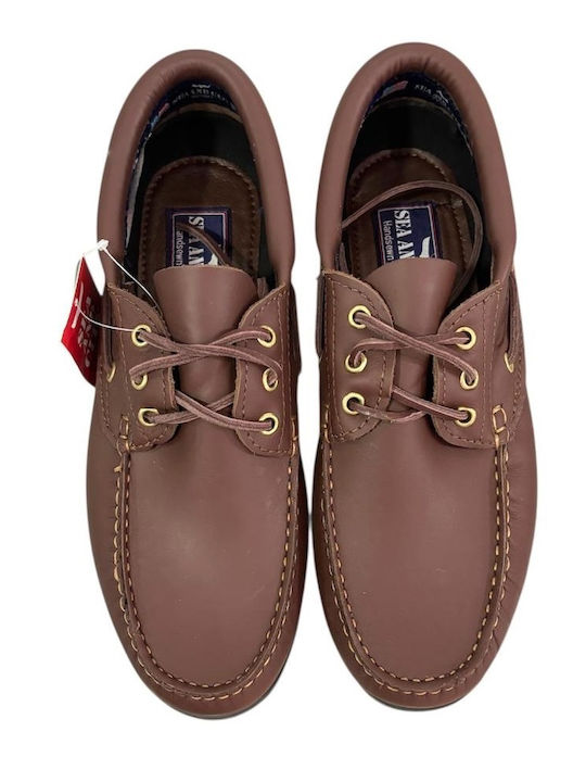 Δερμάτινα Ανδρικά Boat Shoes σε Καφέ Χρώμα