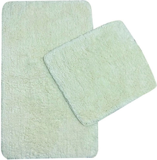 Chilai Home Set Of Cotton Bath Mats Ecru 2 Pieces