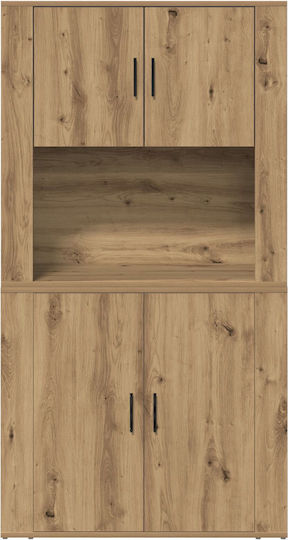 Ντουλάπα Γραφείου Ξύλινη Δρυς 80x33x150cm