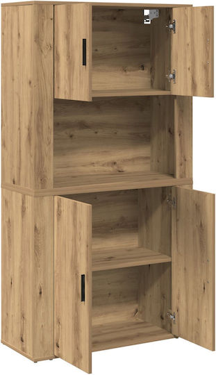 Ντουλάπα Γραφείου Ξύλινη Δρυς 80x33x150cm