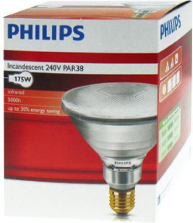 Incandescent Lamp 175W for Socket E27 12pcs