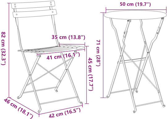 Garten- und Outdoor-Möbelsets für kleinen Raum 3 Stück Türkis