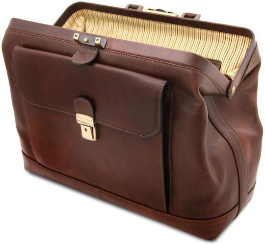 Tuscany Leather Leonardo Medical Leather Bag Brown