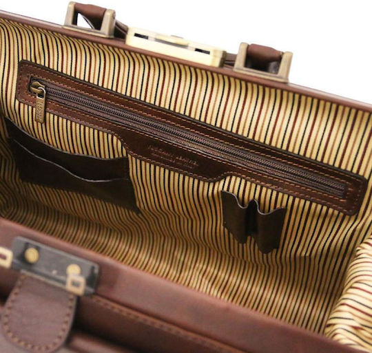 Tuscany Leather Leonardo Medical Leather Bag Brown