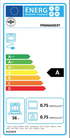 La Germania PRM66 40E XB T Aragaz 65lt cu Plite pe Gaz Natural L60cm. Blue