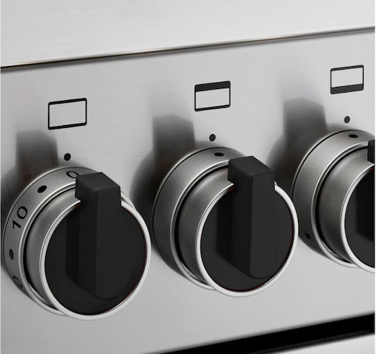 La Germania PRM66 40E X T GN Cooker 56lt with Natural Gas Hobs W60cm. Inox