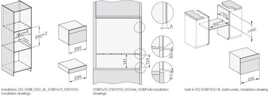 Miele Φούρνος άνω Πάγκου 40lt Π59.5εκ. Μαύρος