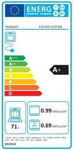 Hotpoint-Ariston Φούρνος άνω Πάγκου 71lt Π59.5εκ. Inox