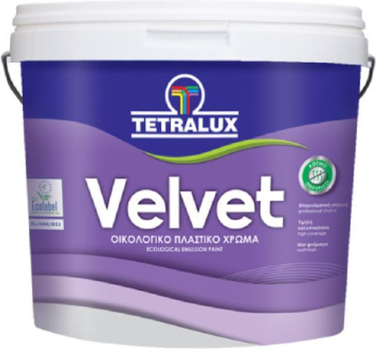 Tetralux Velvet Plastic Ecological Paint for Interior Use White 9lt