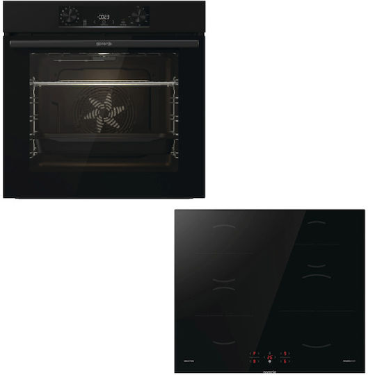 Gorenje Φούρνος άνω Πάγκου 77lt με Επαγωγικές Εστίες Π59.5εκ. Μαύρος