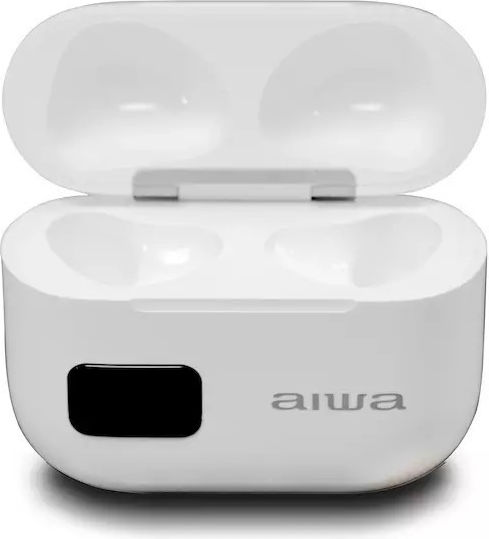 Aiwa EBTW-100 Earbud Bluetooth Handsfree Earphones with Charging Case White