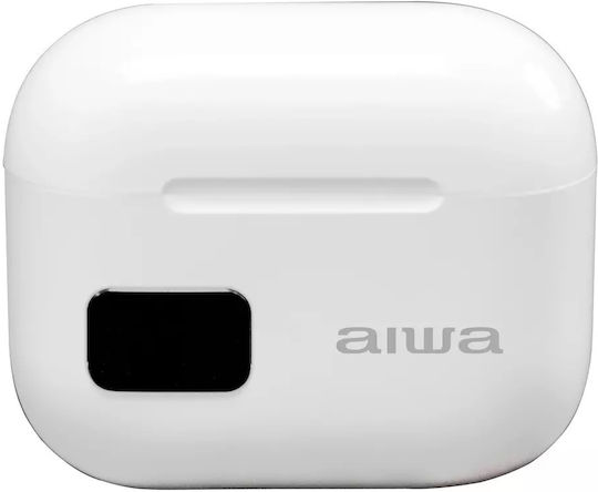 Aiwa EBTW-100 Earbud Bluetooth Handsfree Earphones with Charging Case White