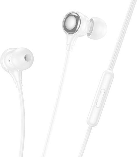 Hoco M116 Benevolent In-ear Handsfree Ακουστικά με Βύσμα USB-C Λευκό