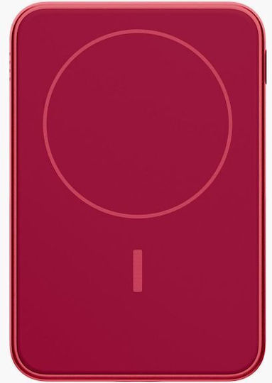 Fresh 'n Rebel Magnetic MagSafe Power Bank 5000mAh με Θύρα USB-C Berry Red