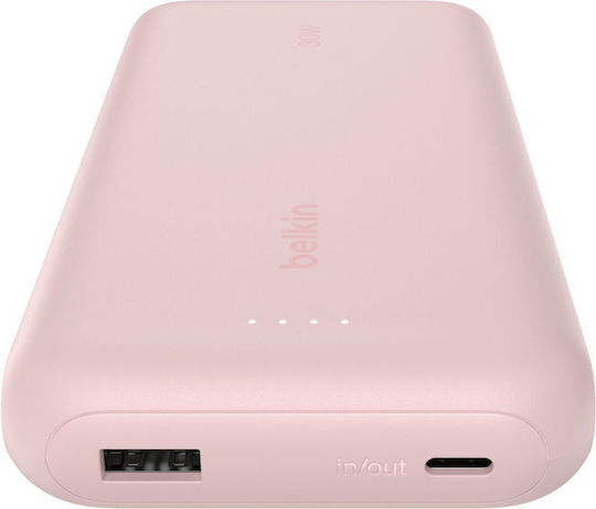 Belkin BoostCharge Power Bank 20000mAh 30W with USB-A Port and USB-C Port Power Delivery Pink