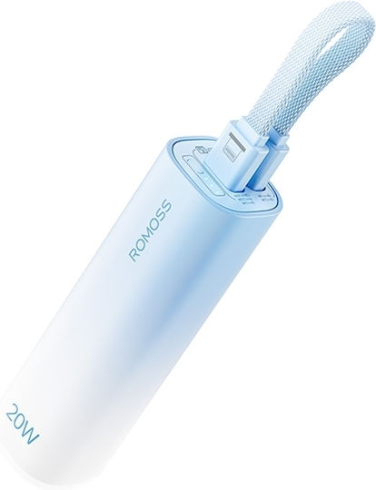 Romoss PSC05C Power Bank 5000mAh 10.5W με Θύρα USB-C Power Delivery Μπλε