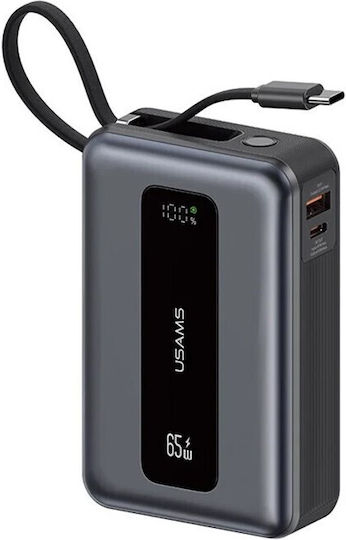Usams XH Series CD243 Power Bank 20000mAh 65W με Θύρα USB-A και Θύρα USB-C Tarnish