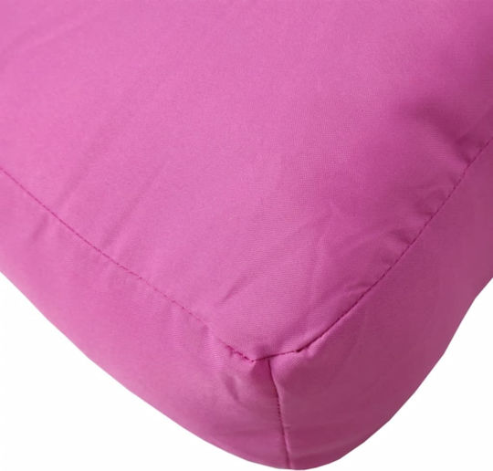 vidaXL Waterproof Sofa Cushion Palette with Backrest Pink 3 Pieces