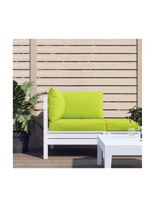 vidaXL Waterproof Sofa Cushion Palette with Backrest Green 3 Pieces