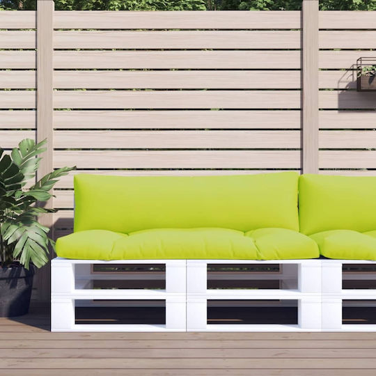 vidaXL Open Green Pallet Sofa Cushion with Backrest 2 pcs
