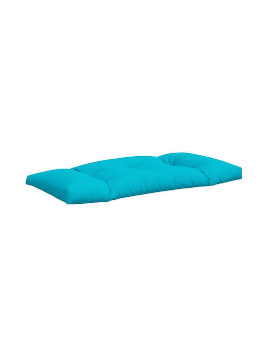 vidaXL Wasserdichtes Gartenstuhlkissen Palette Mit Rückenlehne Türkis 3 Stück