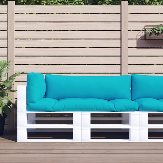 vidaXL Waterproof Sofa Cushion Palette with Backrest Turquoise 3 Pieces