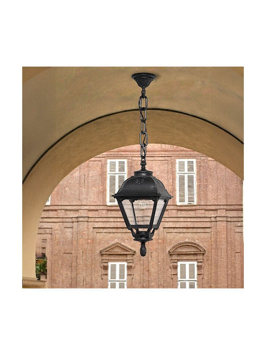 Eurolamp Κρεμαστό Φωτιστικό Οροφής Εξωτερικού Χώρου E27 σε Μαύρο Χρώμα 145-26054 Eurolamp Κρεμαστό Φωτιστικό Οροφής Εξωτερικού Χώρου E27 σε Μαύρο Χρώμα 145-26054