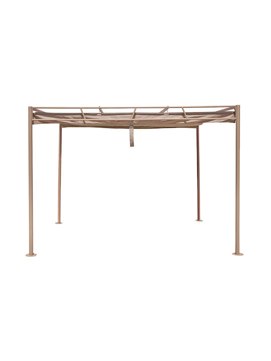 Πέργκολα Κήπου από Μέταλλο 290x290x215cm Μπεζ Πέργκολα Κήπου από Μέταλλο 290x290x215cm Μπεζ