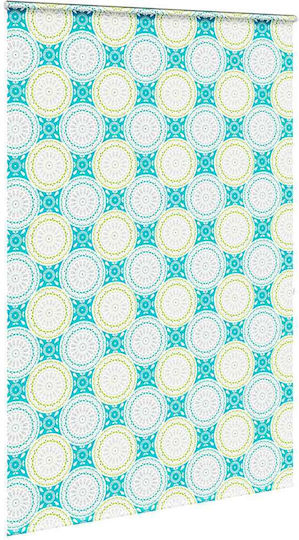 Vidaxl Duschvorhang Rollkassette 150x240 cm Stoffbreite 146 cm Mehrfarbig