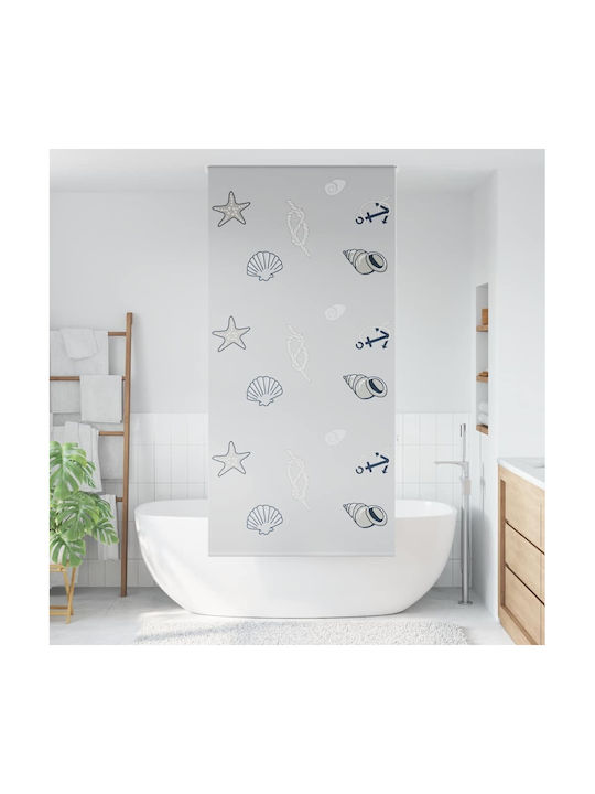 Vidaxl Shower Curtain Roll 110x240 cm Fabric Width 106 cm Grey