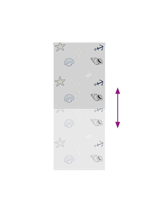 Vidaxl Shower Curtain Roll 110x240 cm Fabric Width 106 cm Grey