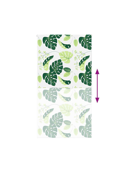 Vidaxl Perdea de Duș Rulou 130x240 cm Lățime Material 126 cm Verde