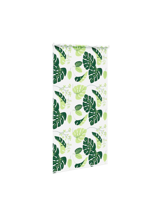 Vidaxl Perdea de Duș Rulou 130x240 cm Lățime Material 126 cm Verde